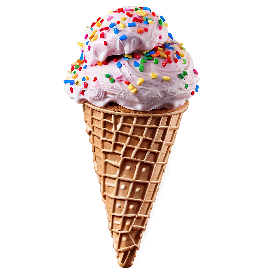 Sprinkled Ice Cream Cone Png Eor