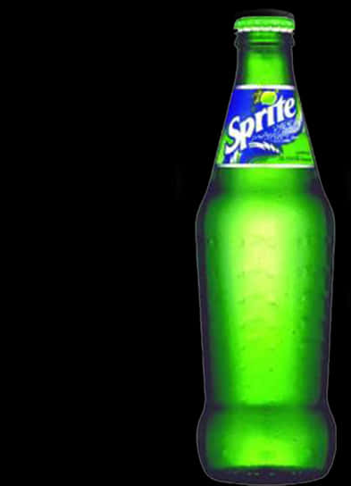 Sprite Bottle Glowing Green Background