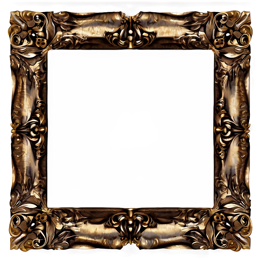 Square Gold Mirror Frame Png Odn47