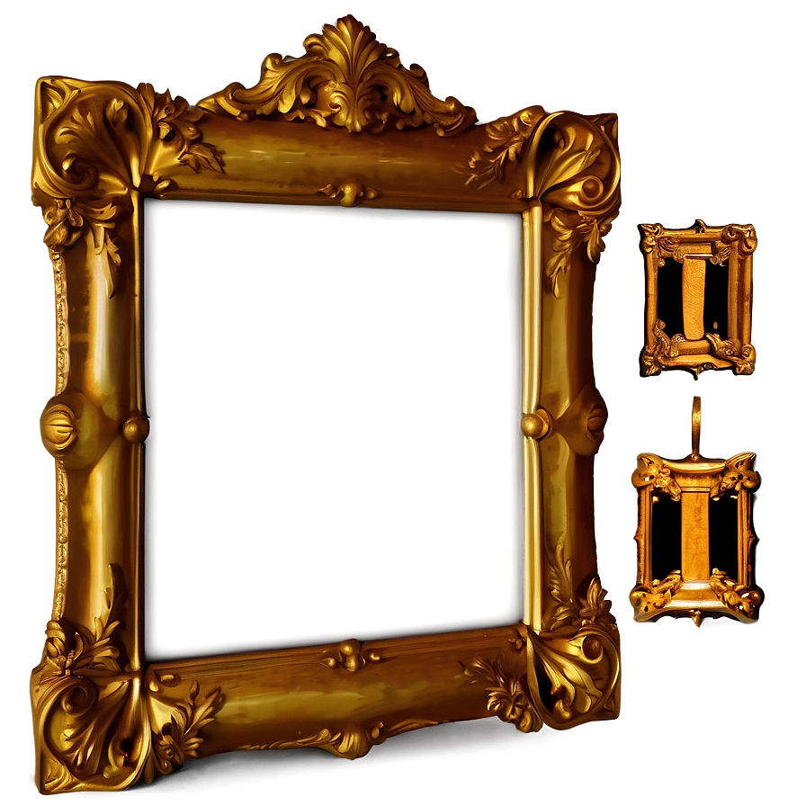 Square Gold Mirror Frame Png Yxs13