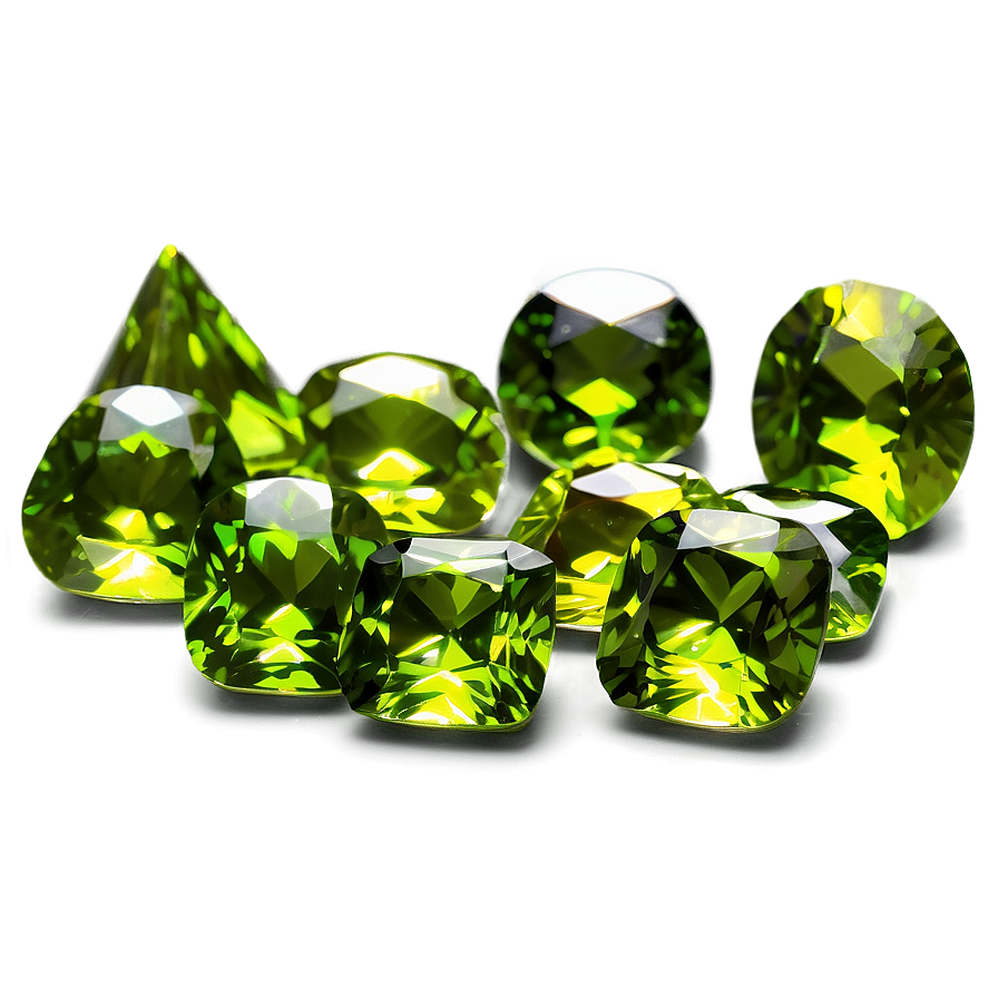 Square Peridot Gemstone Png Kay