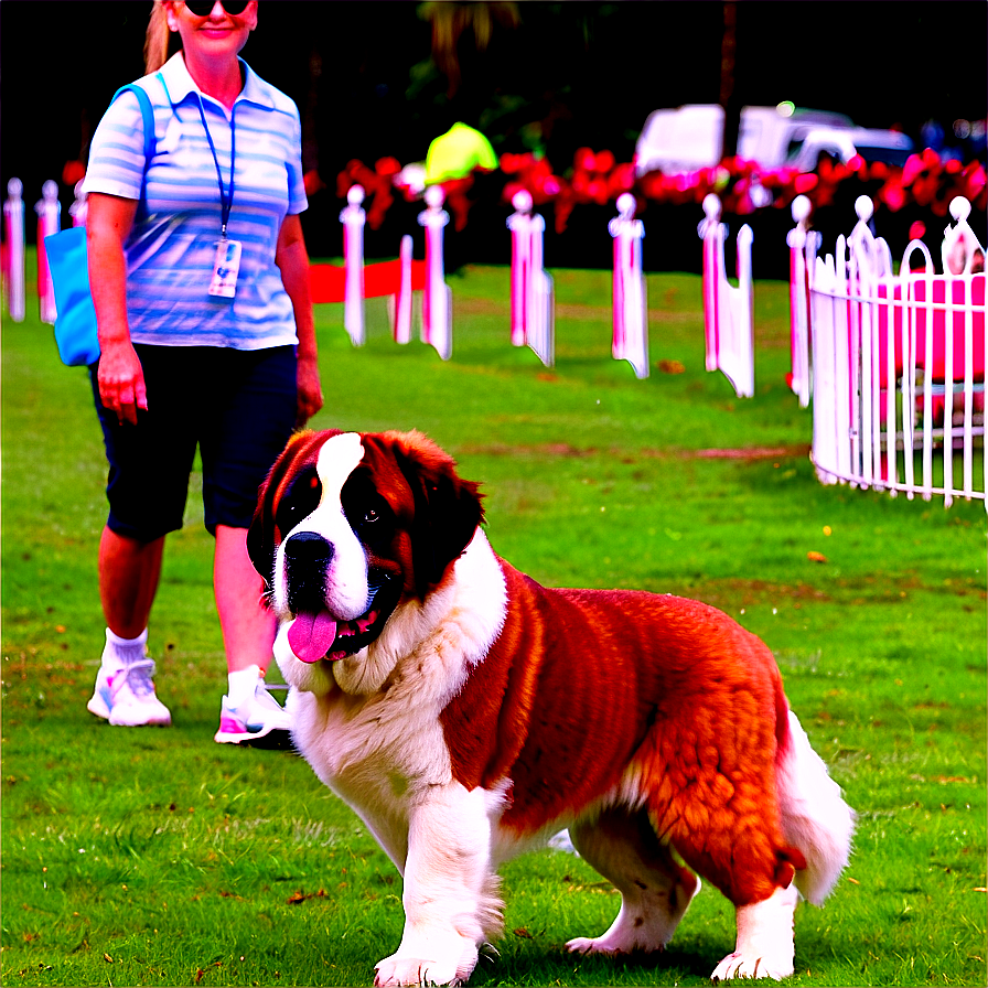 St Bernard At Dog Show Png Ujh87