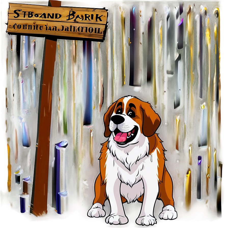 St Bernard Bark In Action Png 06292024