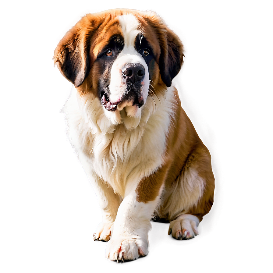 St Bernard With Flowing Fur Png 85