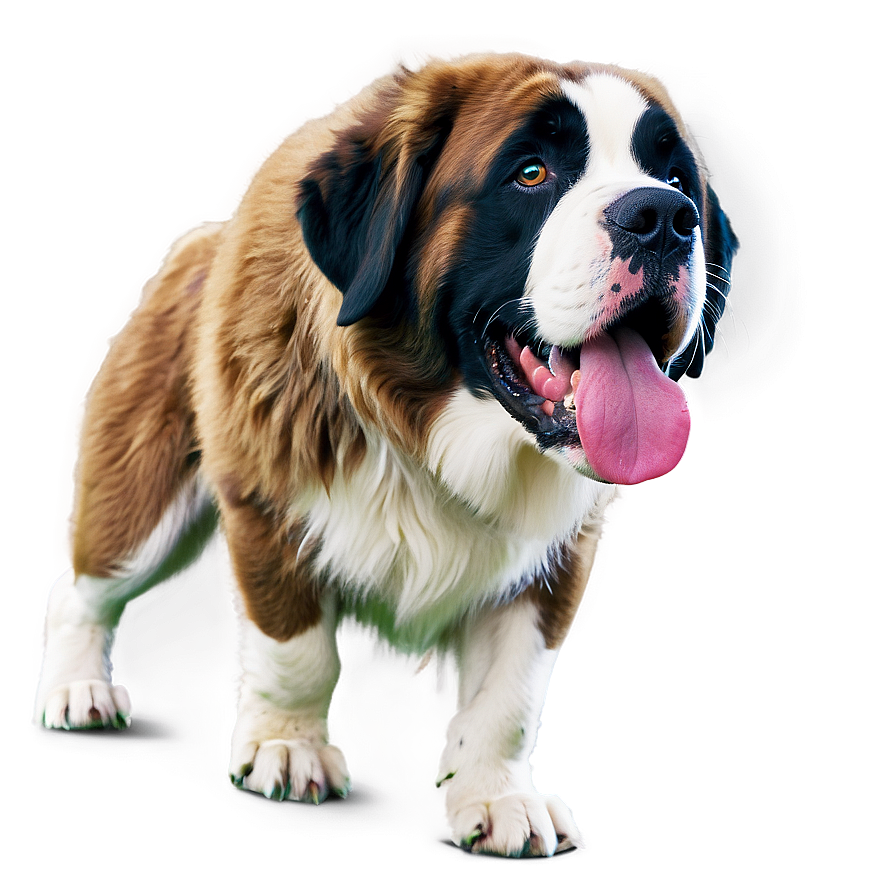 St Bernard With Flowing Fur Png Uxq34