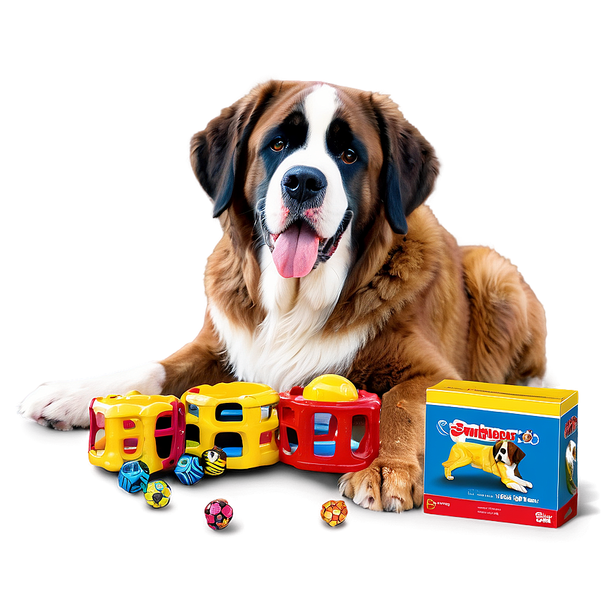 St Bernard With Toys Png Ivl88