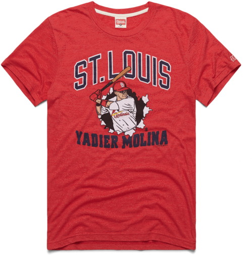 St Louis Cardinals Yadier Molina Red Tshirt