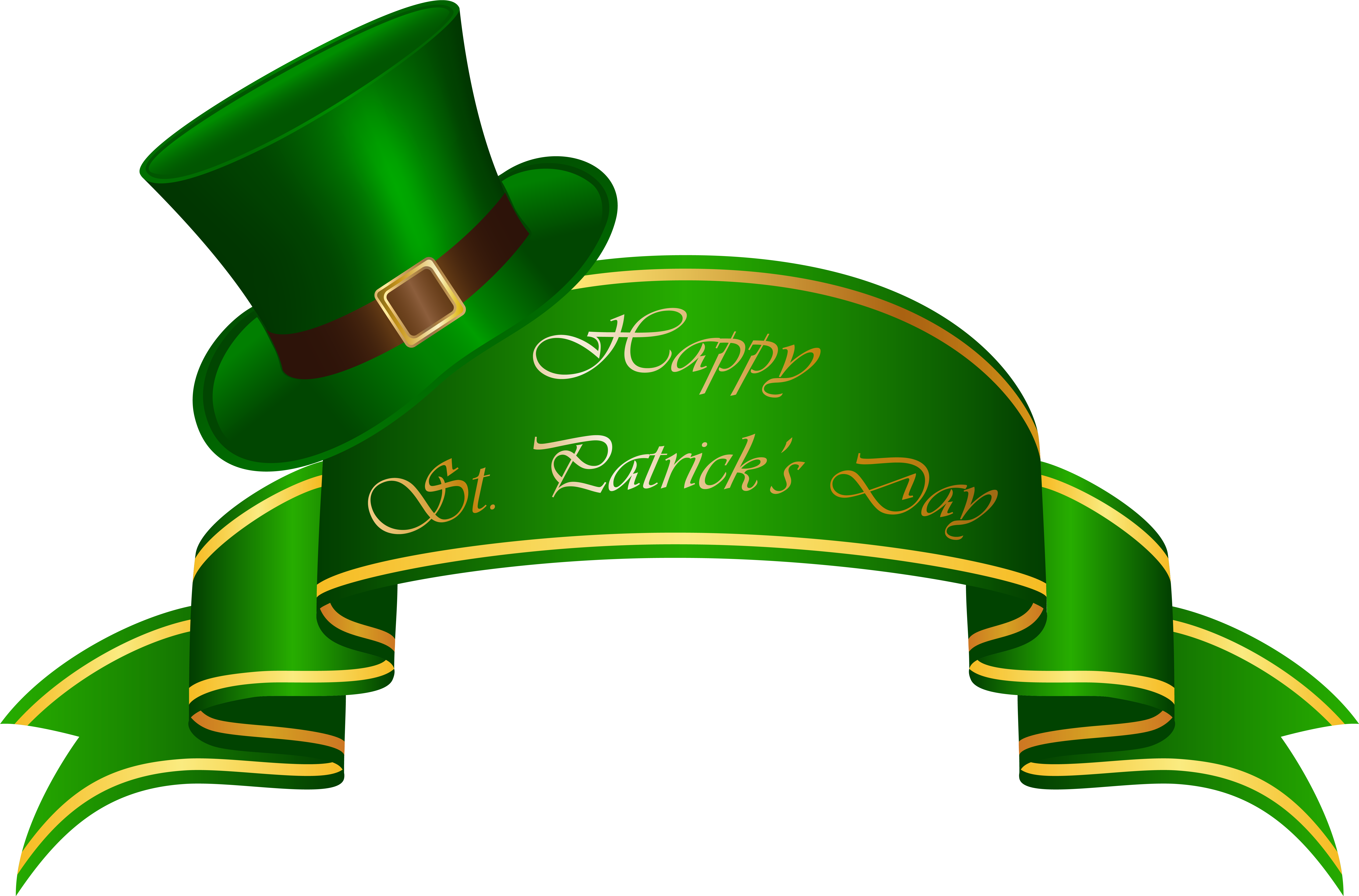 St Patricks Day Green Hatand Banner