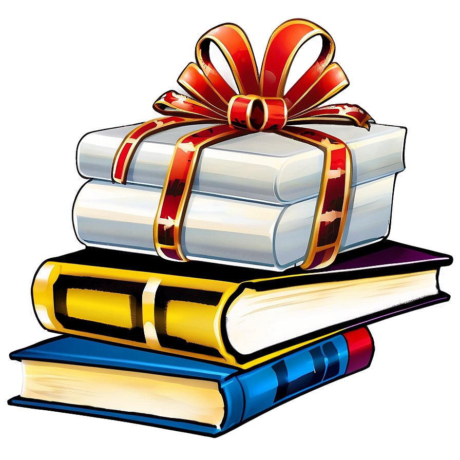 Stack Of Books As Presents Png Mmf9