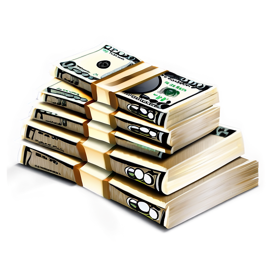 Stack Of Dollars Money Vector Png 06262024