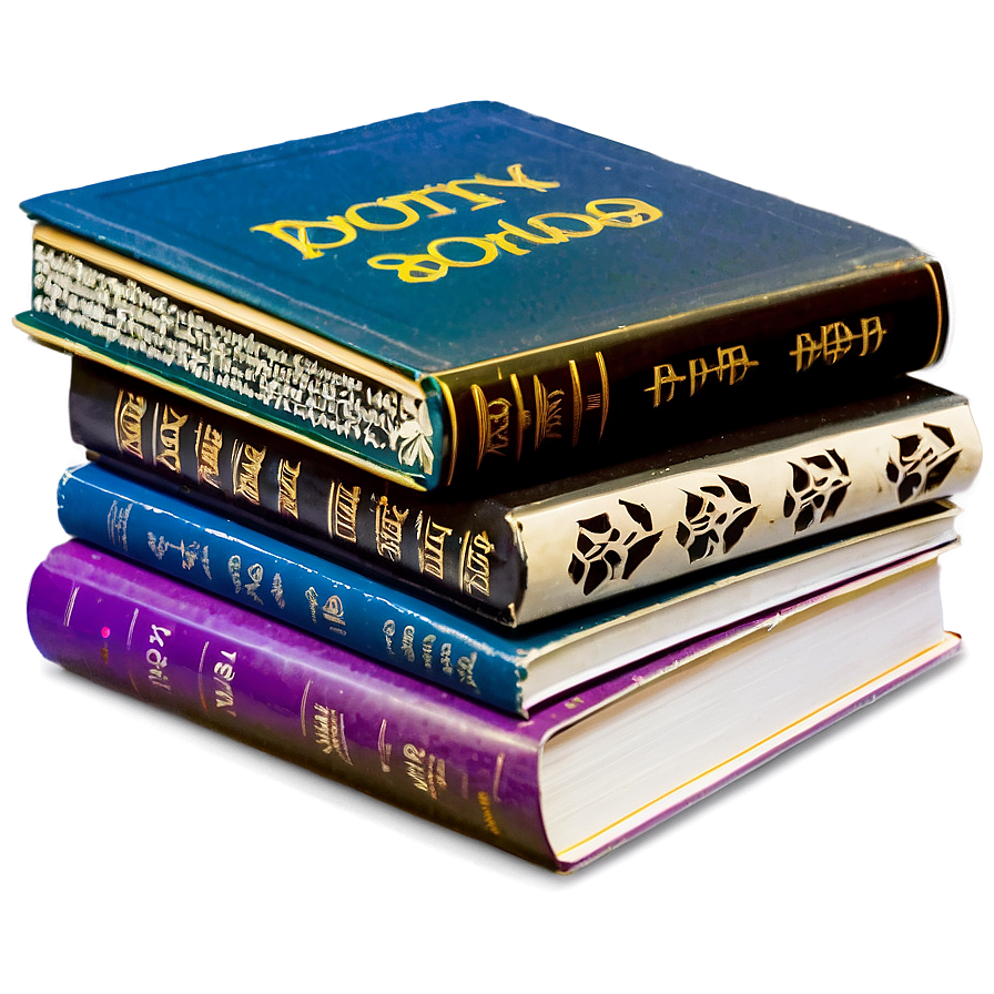 Stack Of Poetry Books Png Ekd