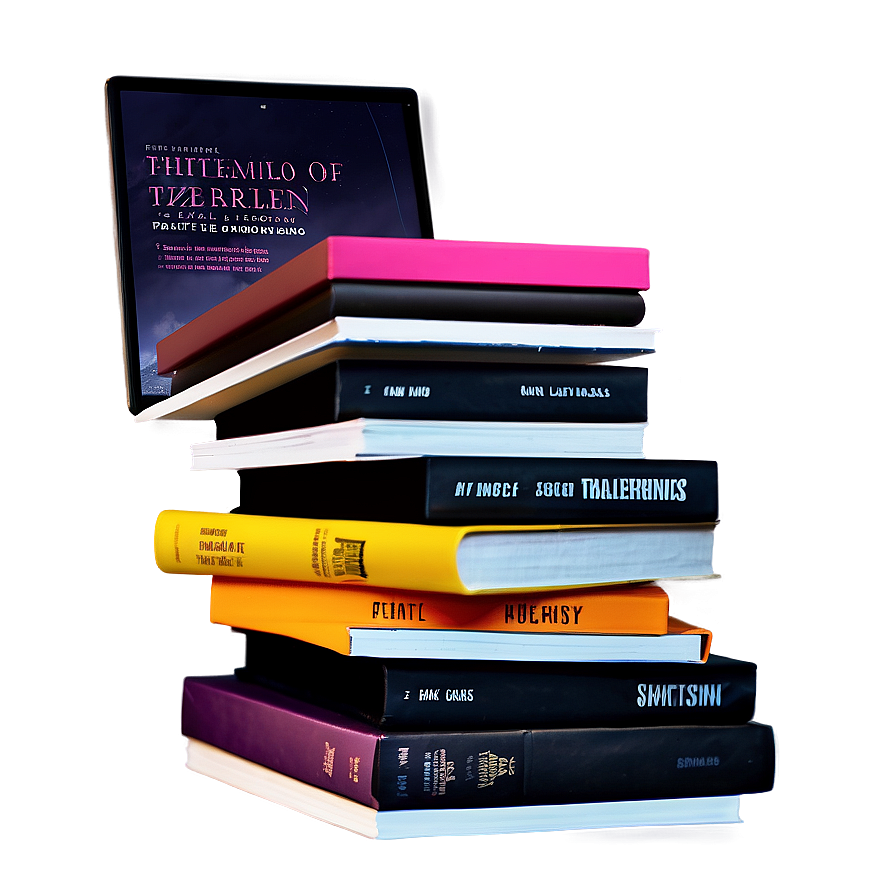 Stack Of Thriller Books Png 28