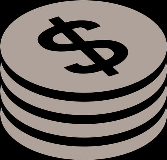 Stacked Coins Dollar Sign Icon