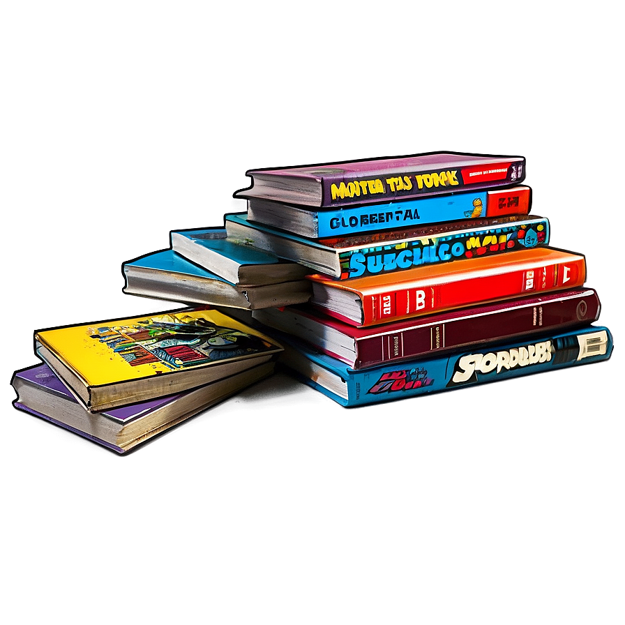 Stacked Comic Books Png 39