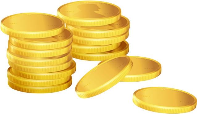 Stacked Gold Coins Illustration