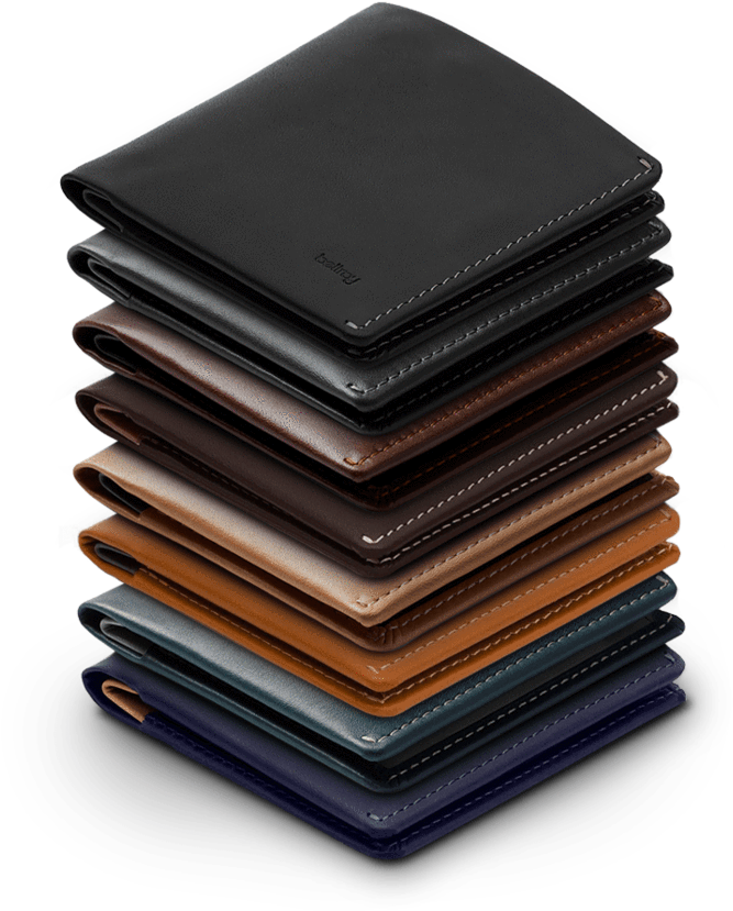 Stacked Leather Wallets Variety