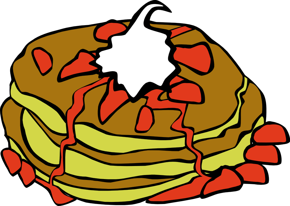 Stacked Pancakes With Syrupand Strawberries.png