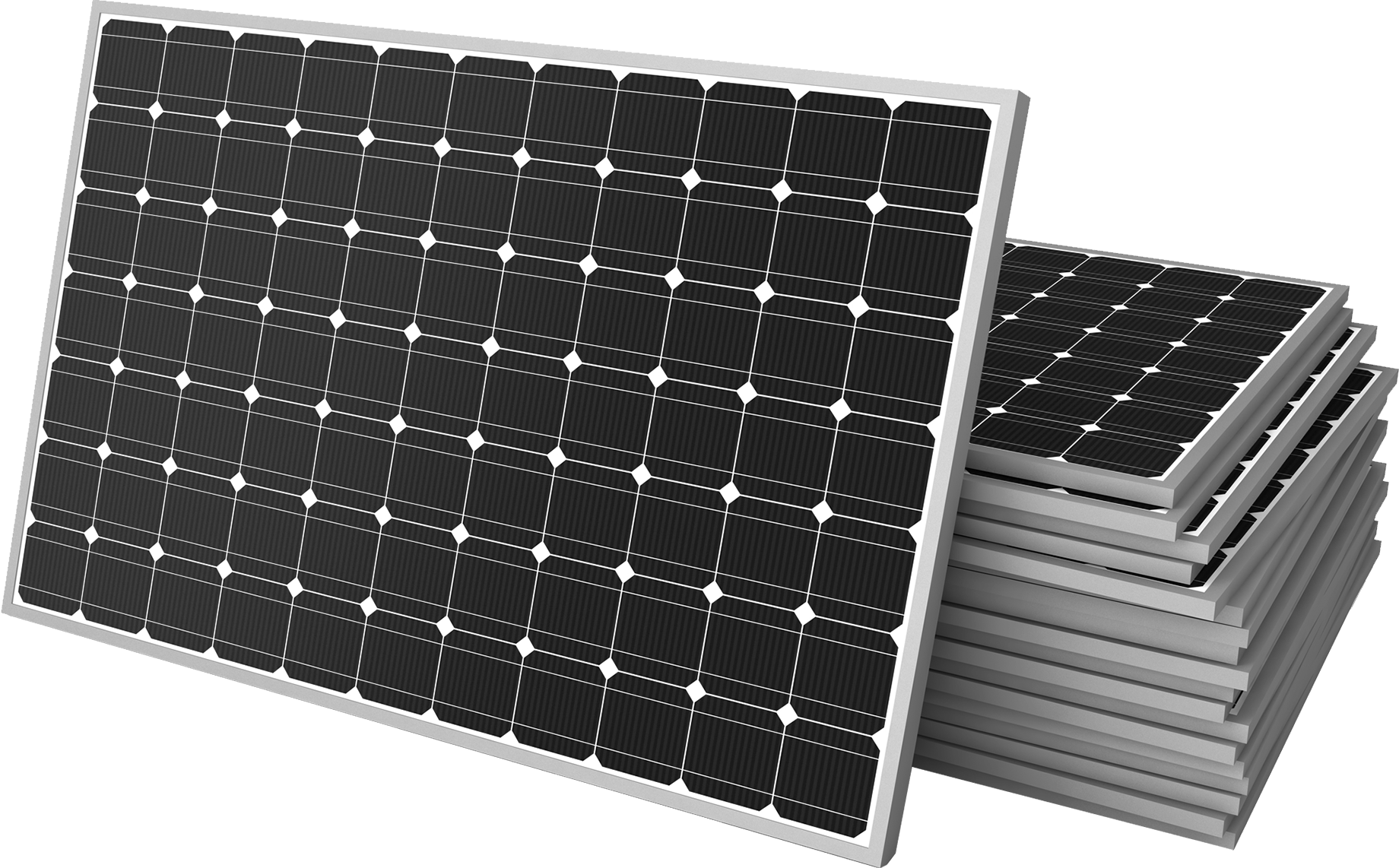 Stacked Solar Panels3 D Render