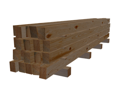 Stacked Wooden Plankson Pallet