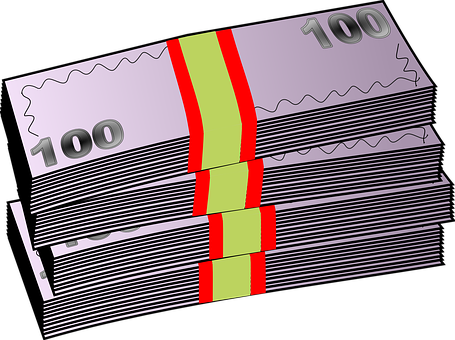 Stackof Currency Bands Illustration