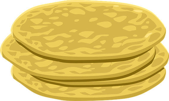 Stackof Golden Pancakes Vector Illustration