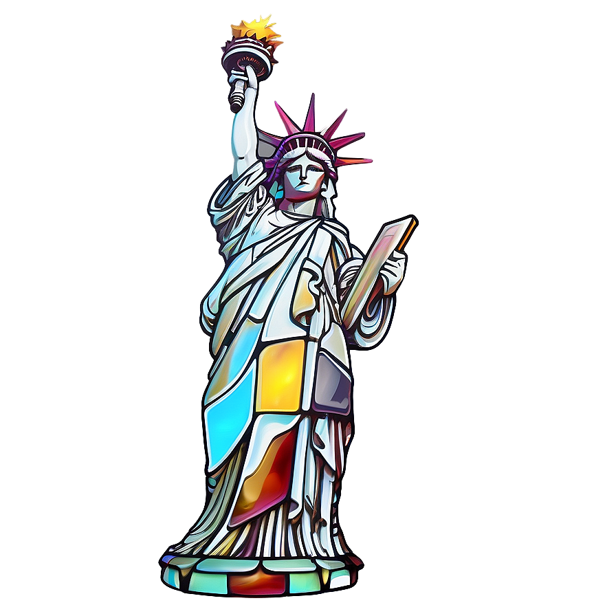 Stained Glass Effect Statue Of Liberty Png 66