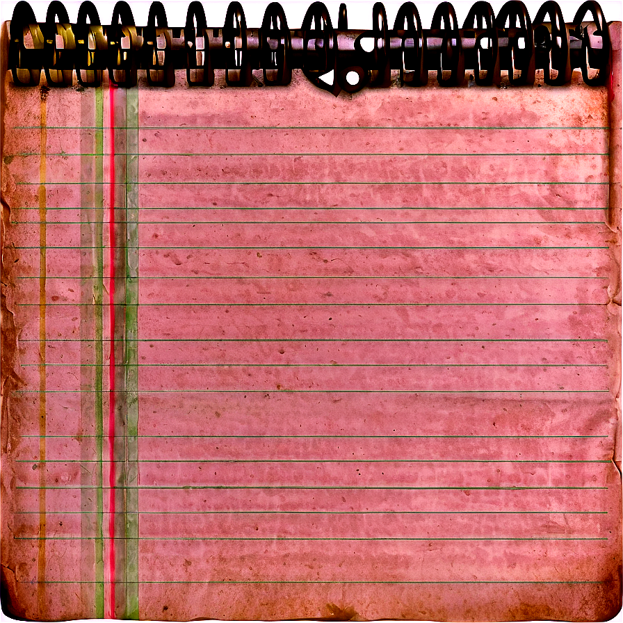 Stained Notebook Paper Png 05252024