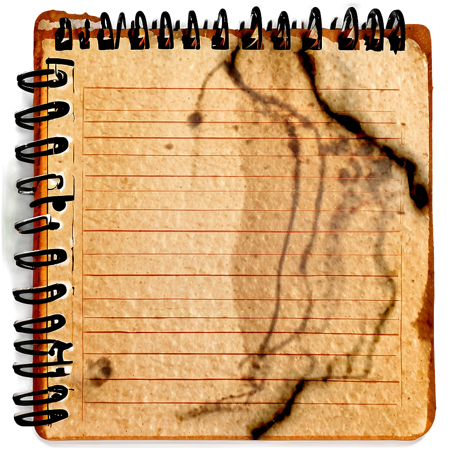 Stained Notebook Paper Png Bga