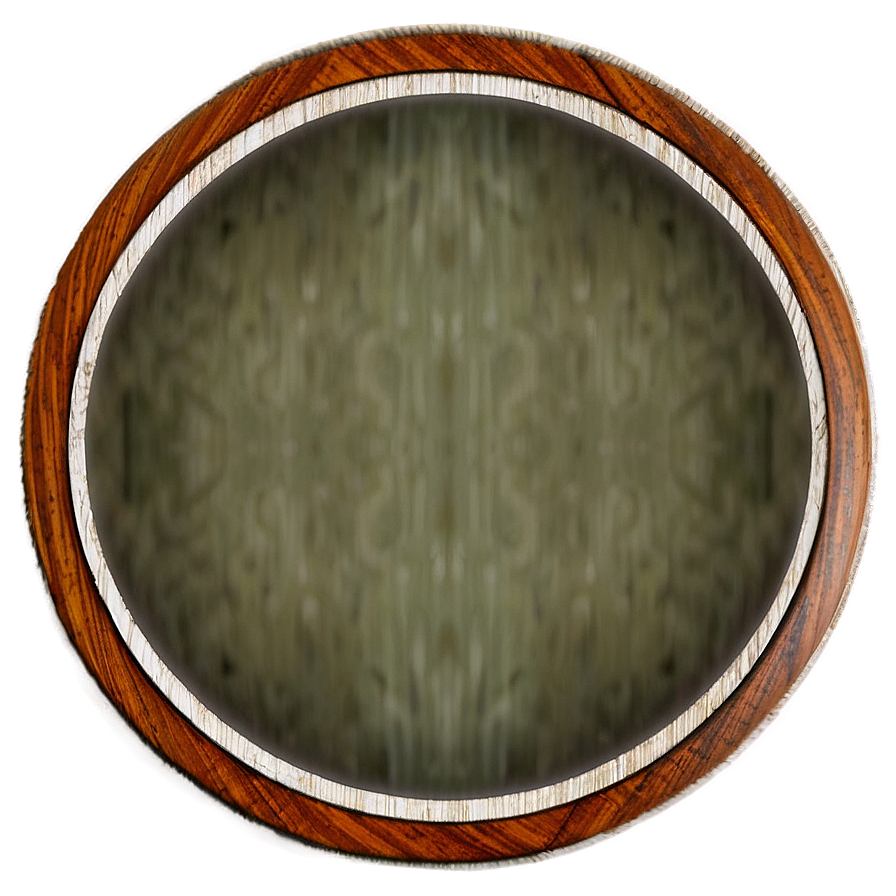 Stained Wood Circle Decor Png 06282024