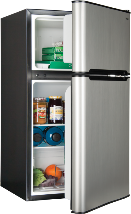 Stainless Steel Refrigerator Open Door