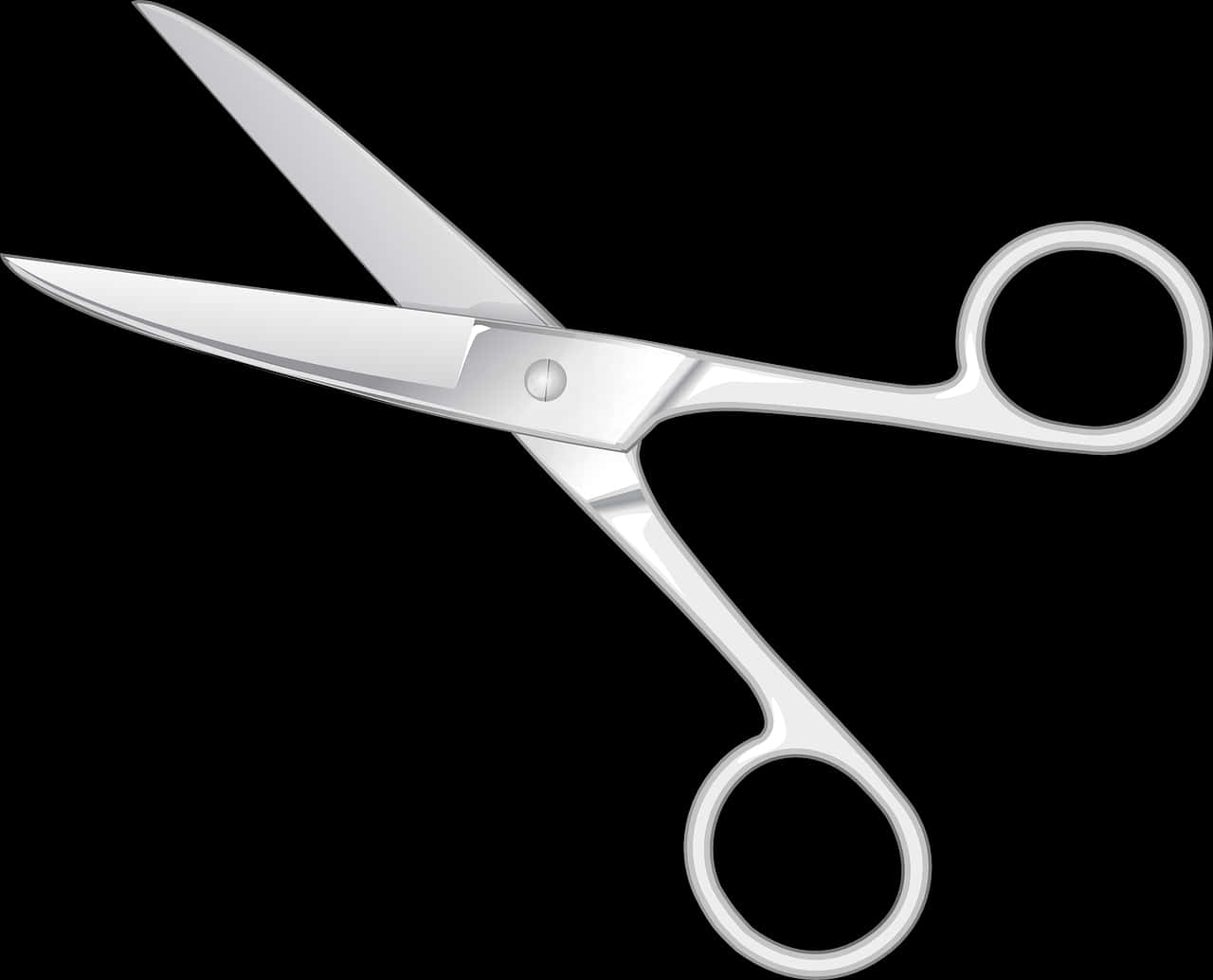 Stainless Steel Scissors Black Background