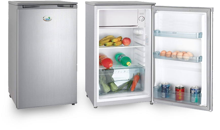 Stainless Steel Single Door Refrigerator Openand Closed View