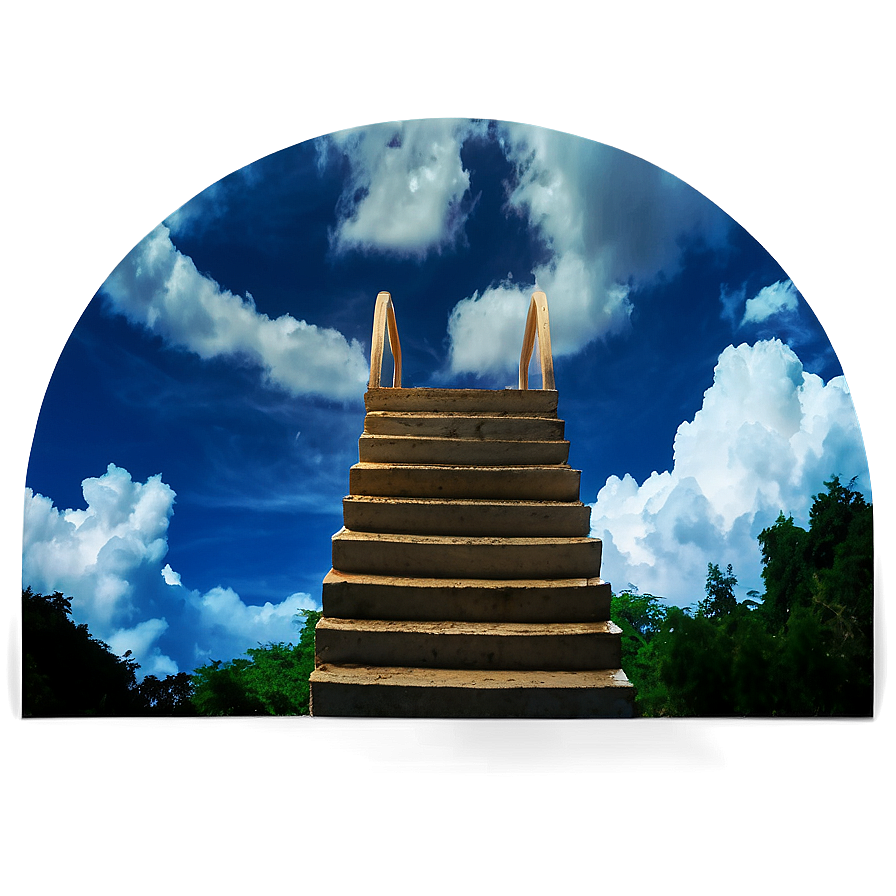 Stairway Beyond The Clouds Png 06252024