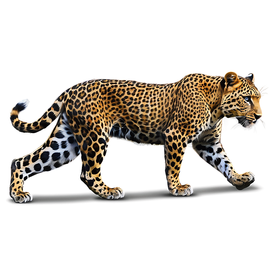 Stalking Leopard Illustration Png 06112024