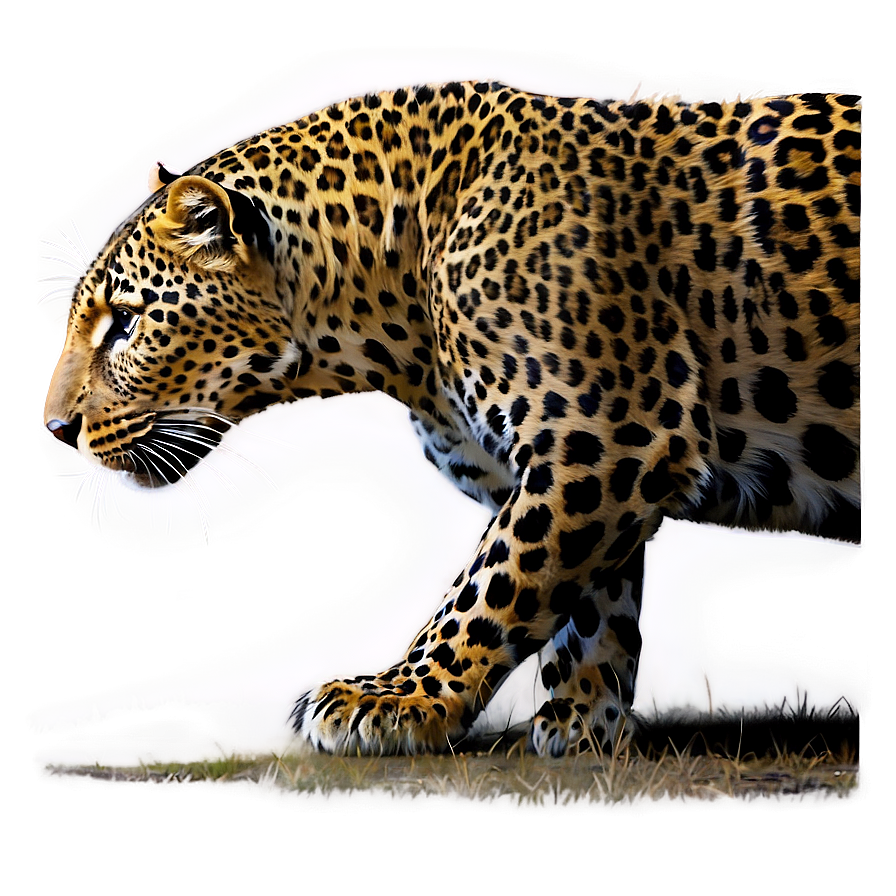 Stalking Leopard Illustration Png 26