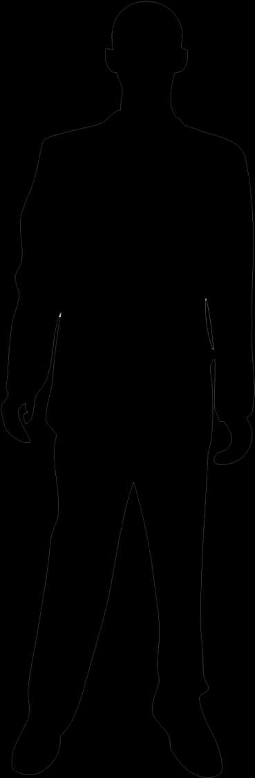 Standing Man Silhouette Outline