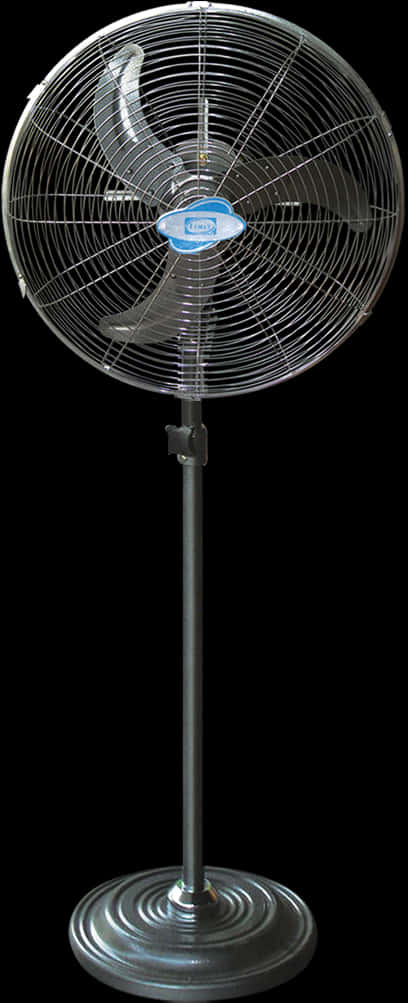 Standing Pedestal Fan Black Background