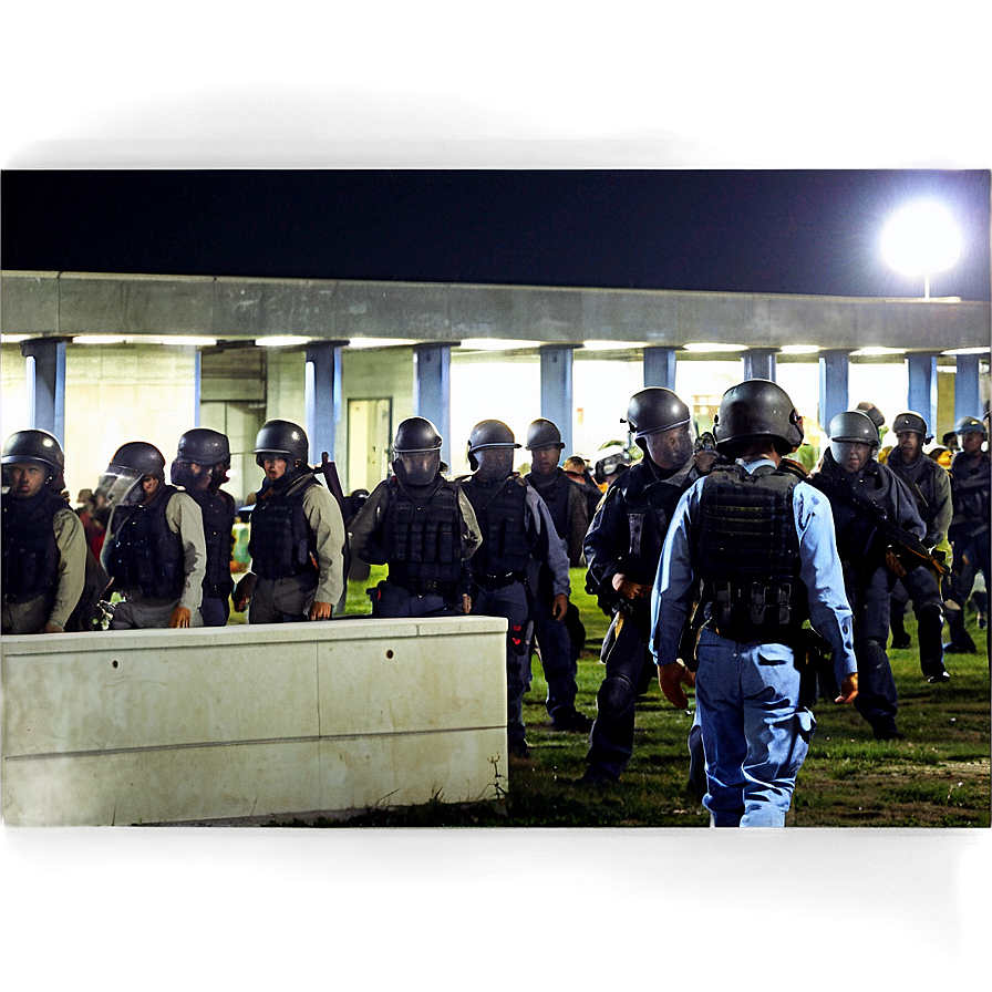 Standoff At Night Riot Png Ite