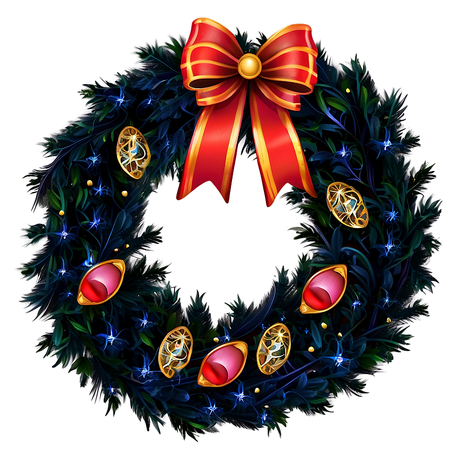 Star Decorated Wreath Png Yka80