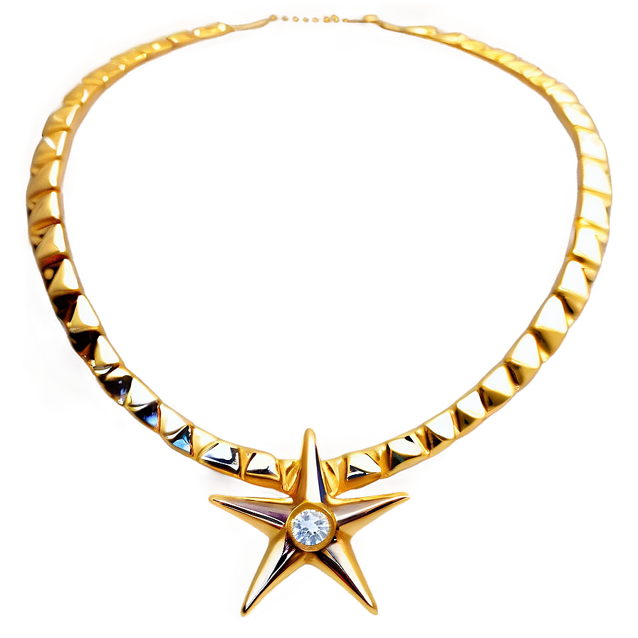 Star Gold Necklace Png 58