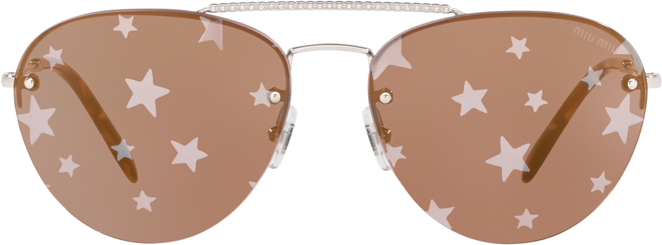 Star Pattern Aviator Sunglasses