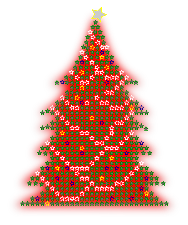 Star Patterned Christmas Tree