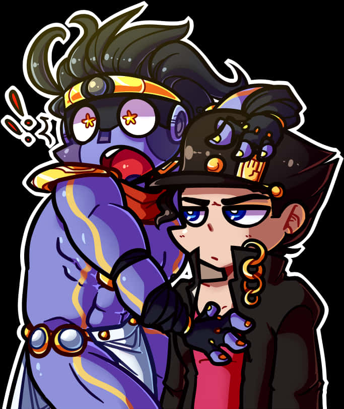 Star Platinumand Jotaro Chibi Artwork