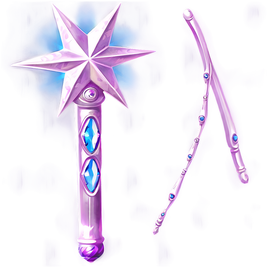 Star Wand With Crystals Png 06132024