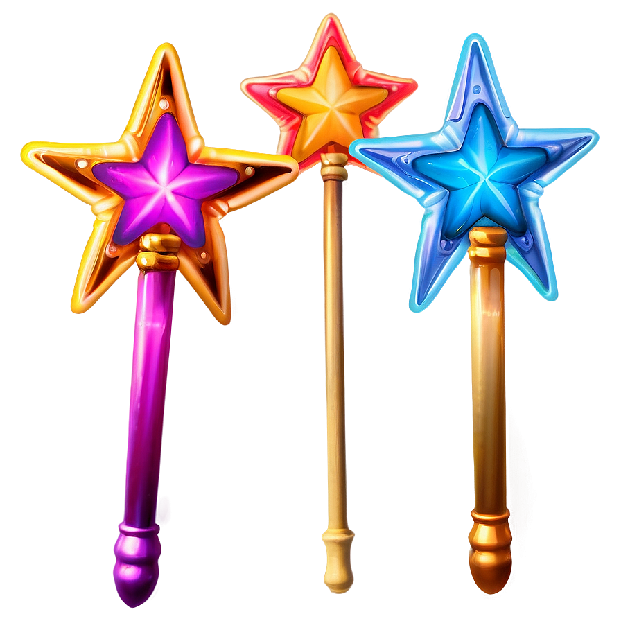 Star Wand With Glows Png Aul76