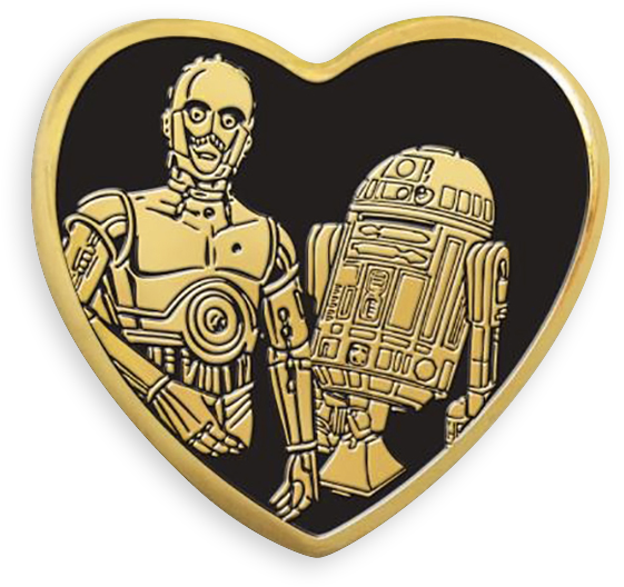 Star Wars Droids Heart Pin