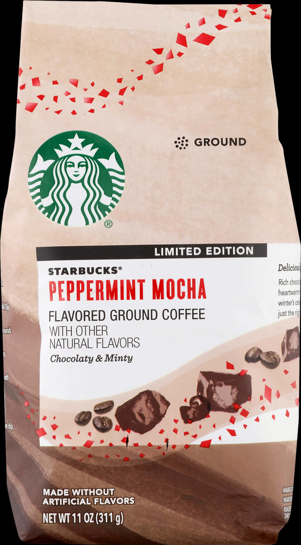 Starbucks Peppermint Mocha Ground Coffee Limited Edition