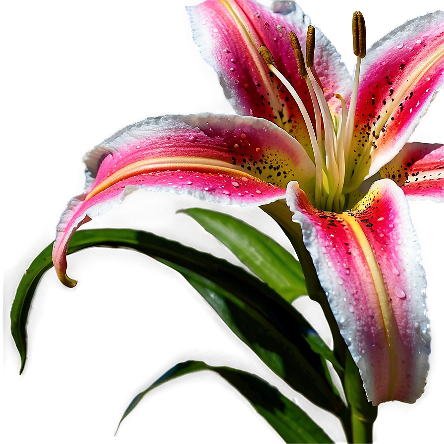 Stargazer Lily Close-up Png Qiy43