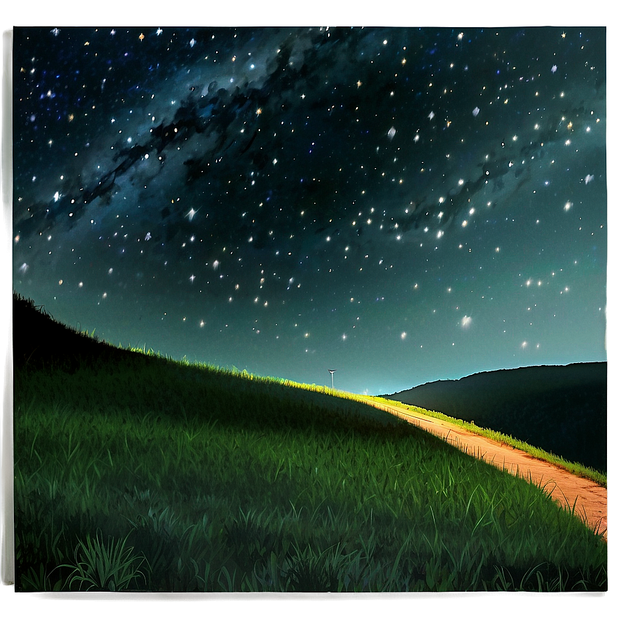 Starlit Night Trail Png Kxy