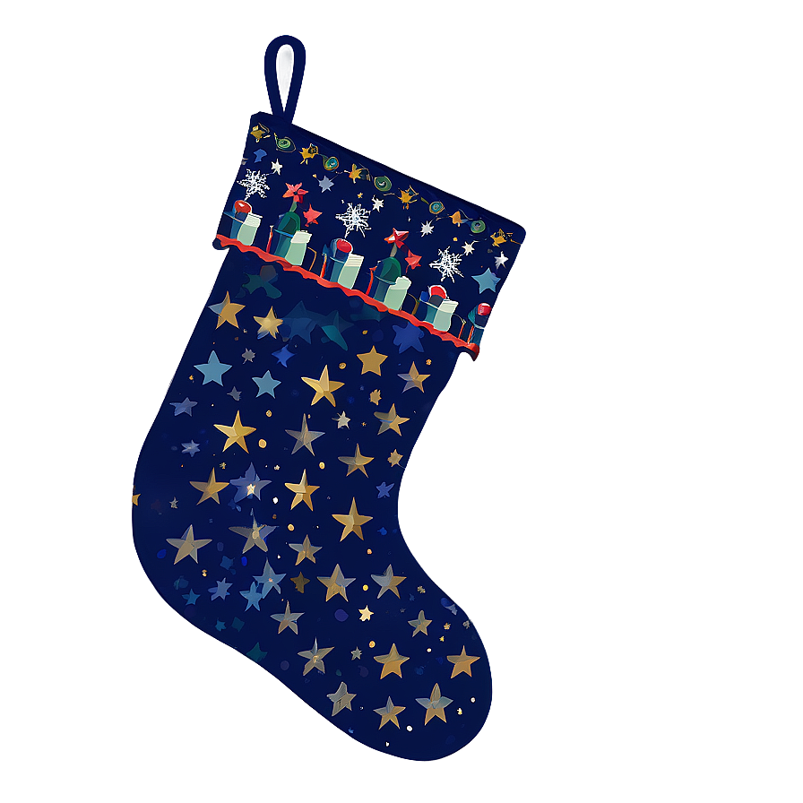 Starry Christmas Stocking Png Rmh